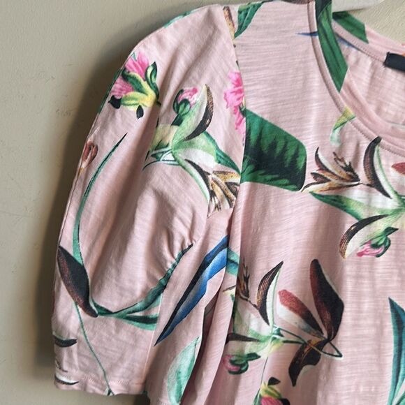 Eva Franco Floral Shortsleeved Top M - Picture 3 of 7